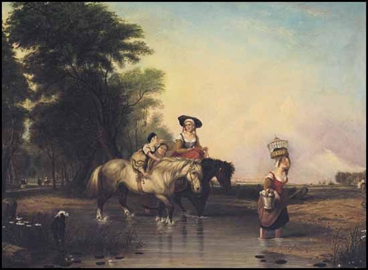 Cornelius Krieghoff Returning from Market oil painting image